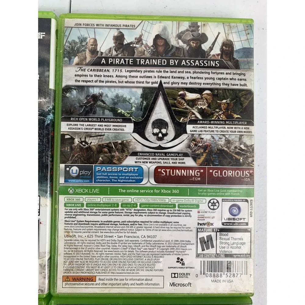 4 XBOX 360 Assorted FPS And Fighting Games Dead Island Battlefield 4 ETC